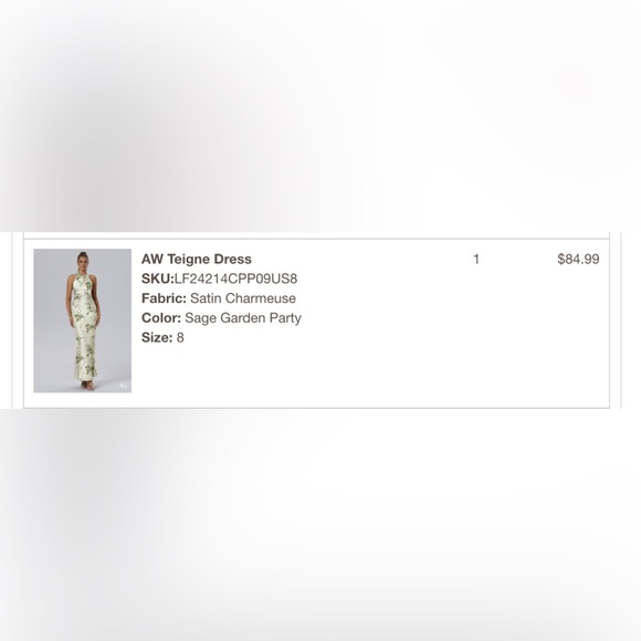 Sage Floral Dress | AW TEIGNE DRESS - Picture 4 of 4